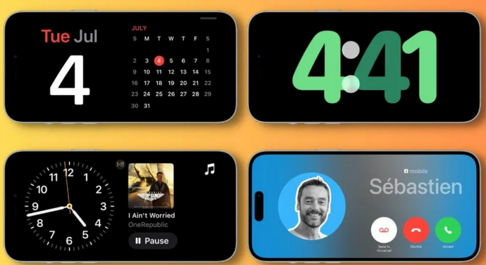 晋州苹果手机维修分享iOS17横屏充电待机显示有什么好处 
